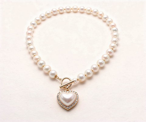 Pearl Heart Necklace