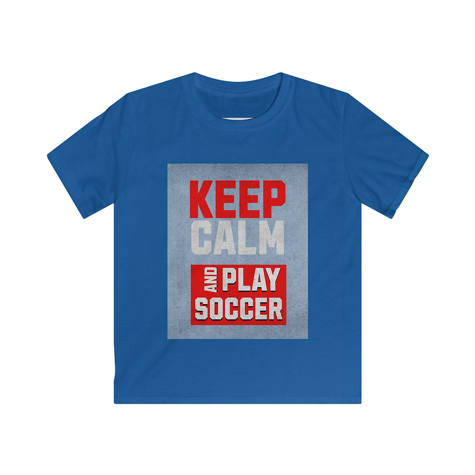 Thumbnail: Kids Soccer Tee - Keep Calm and Play Soccer