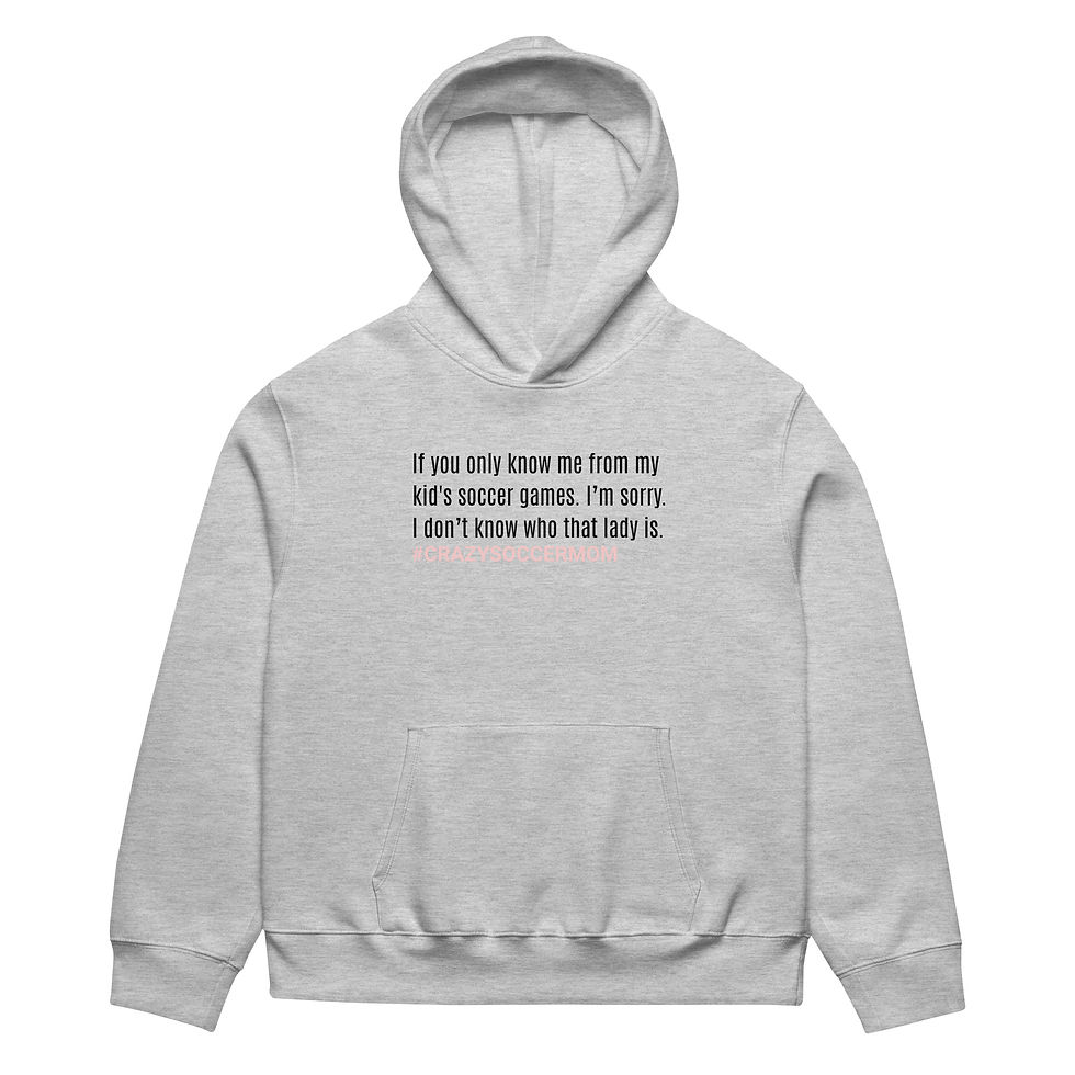 Miniatura: Crazy Soccer Mom Oversized heavyweight hoodie