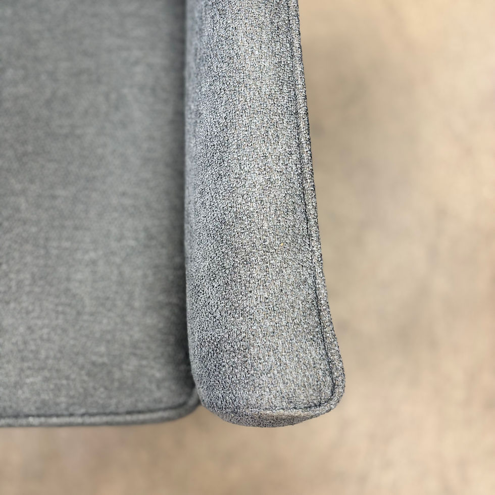 Thumbnail: Grey Fabric Swivel Chair