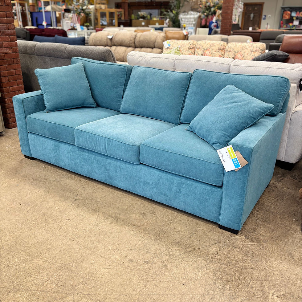 Thumbnail: Teal Fabric Sofa