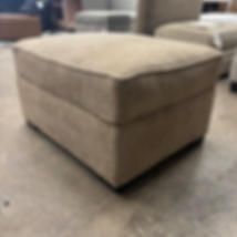 Beige Fabric Ottoman