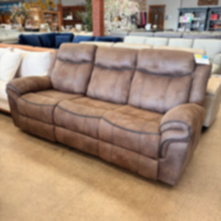 Brown Suede Manual Couch