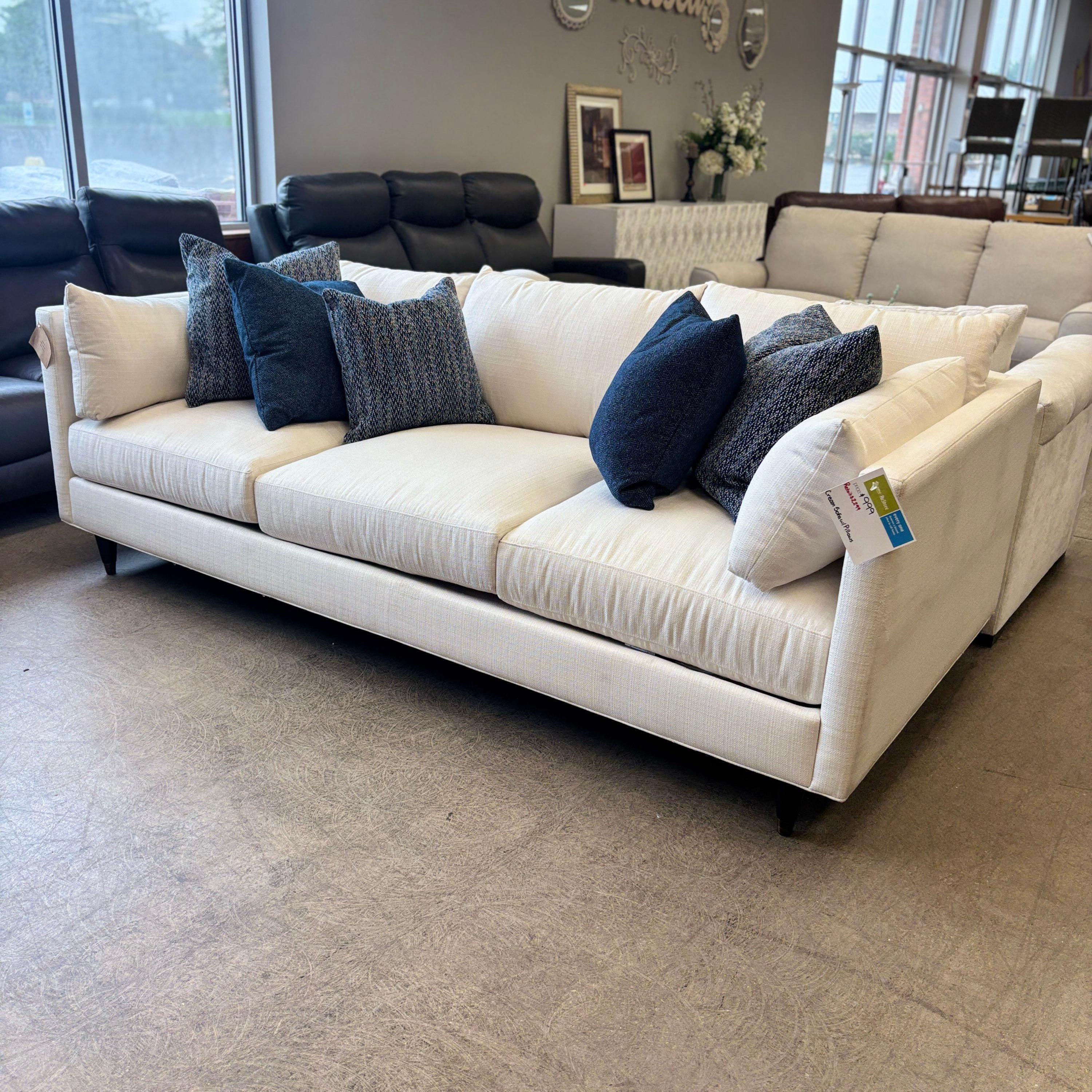 Cream Fabric Sofa