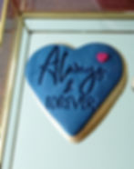 Blue always and forever iced biscuits/cookie