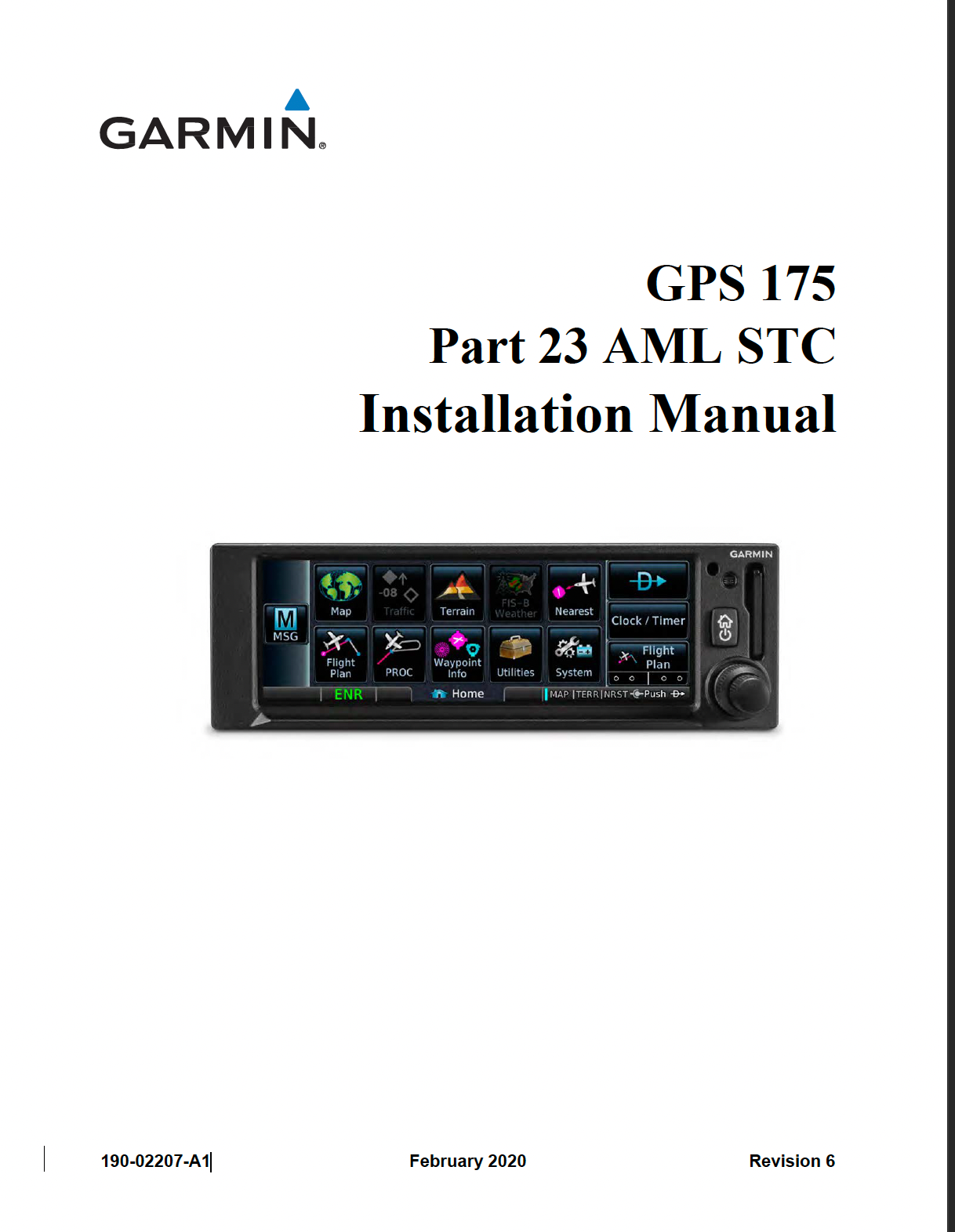 Garmin GPS 175 Manual