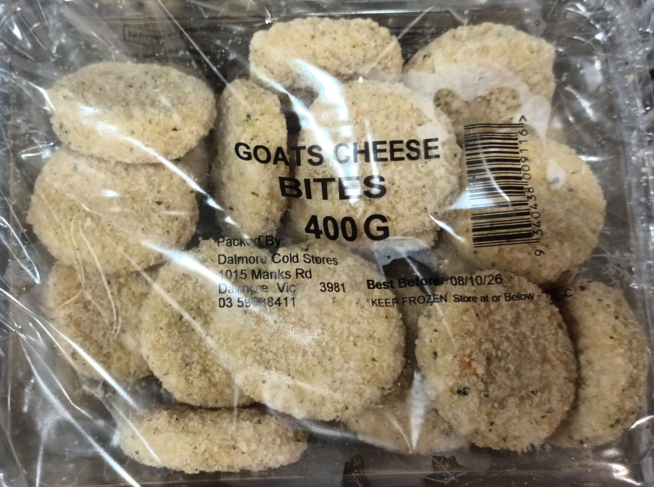 Goats Cheese Bites 400g