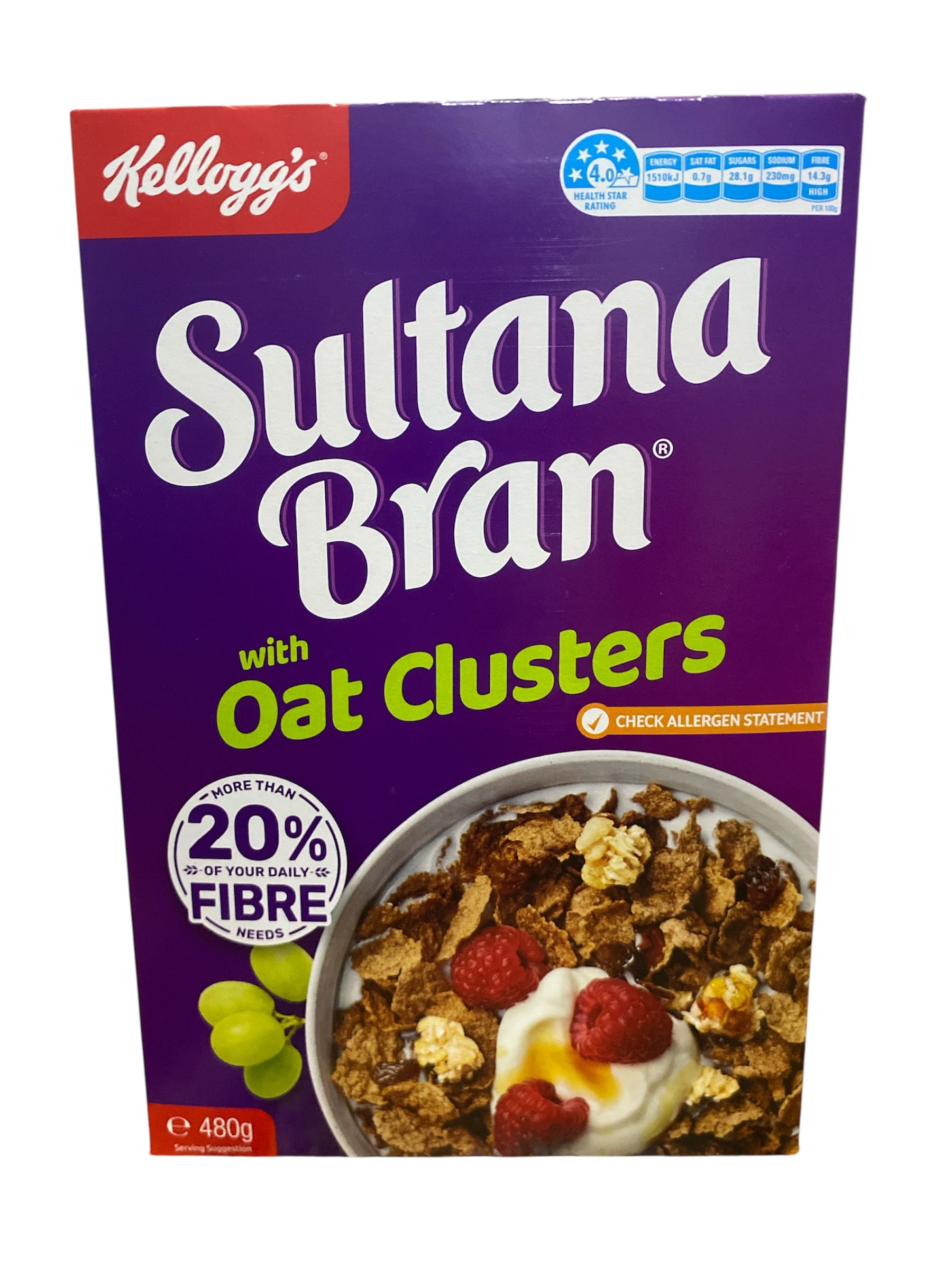 Kellogg's Sultana Bran with Oat Clusters 480g