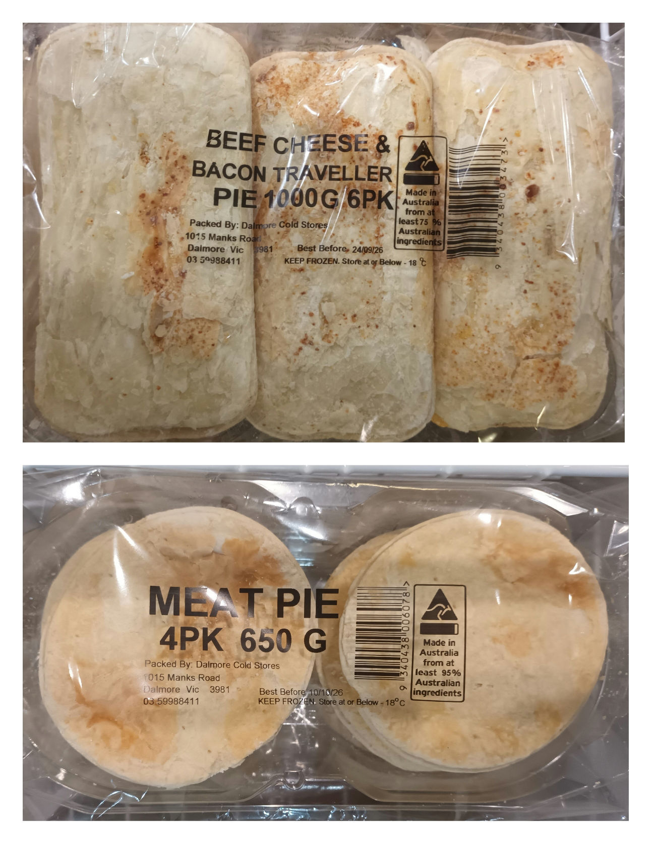 Beef Pies (various options) -from
