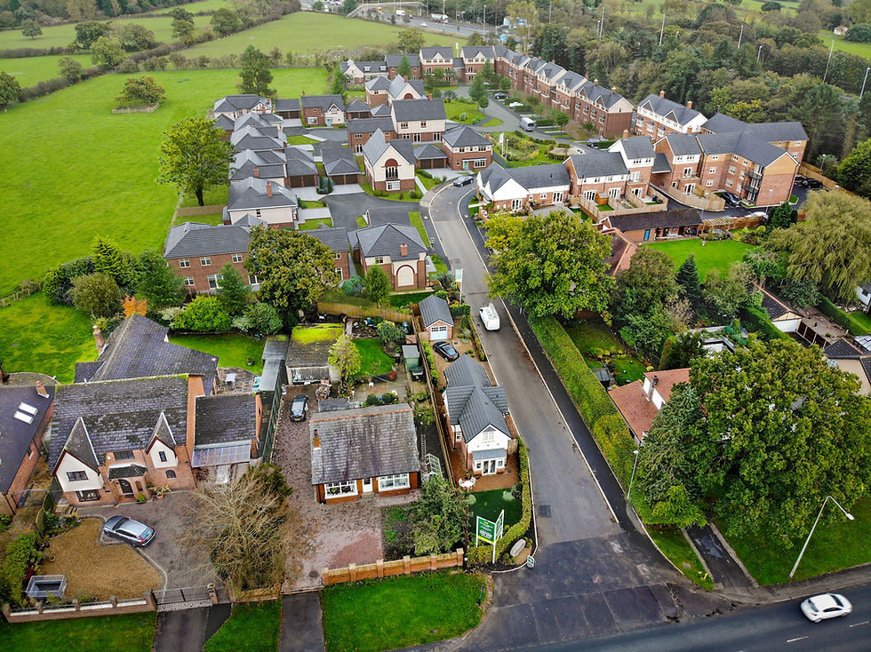 Preston's Residential Harmony - Harmonious facades of suburban homes in Preston, England.