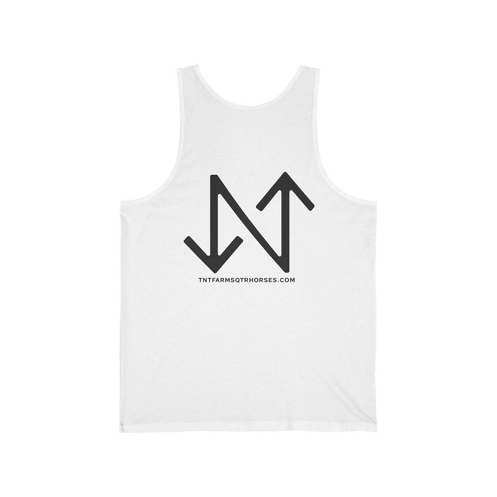 Thumbnail: TNT Quarter Horses Tank Top — Silhouette with '#TarrinMadeMeDoIt'