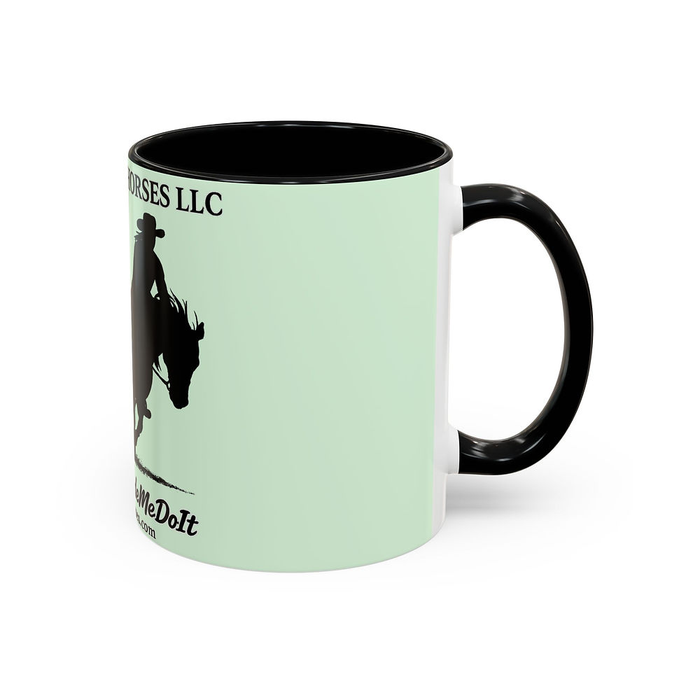 Thumbnail: Accent Coffee Mug — #TarvinMadeMeDoIt  Horse Coffee Mug