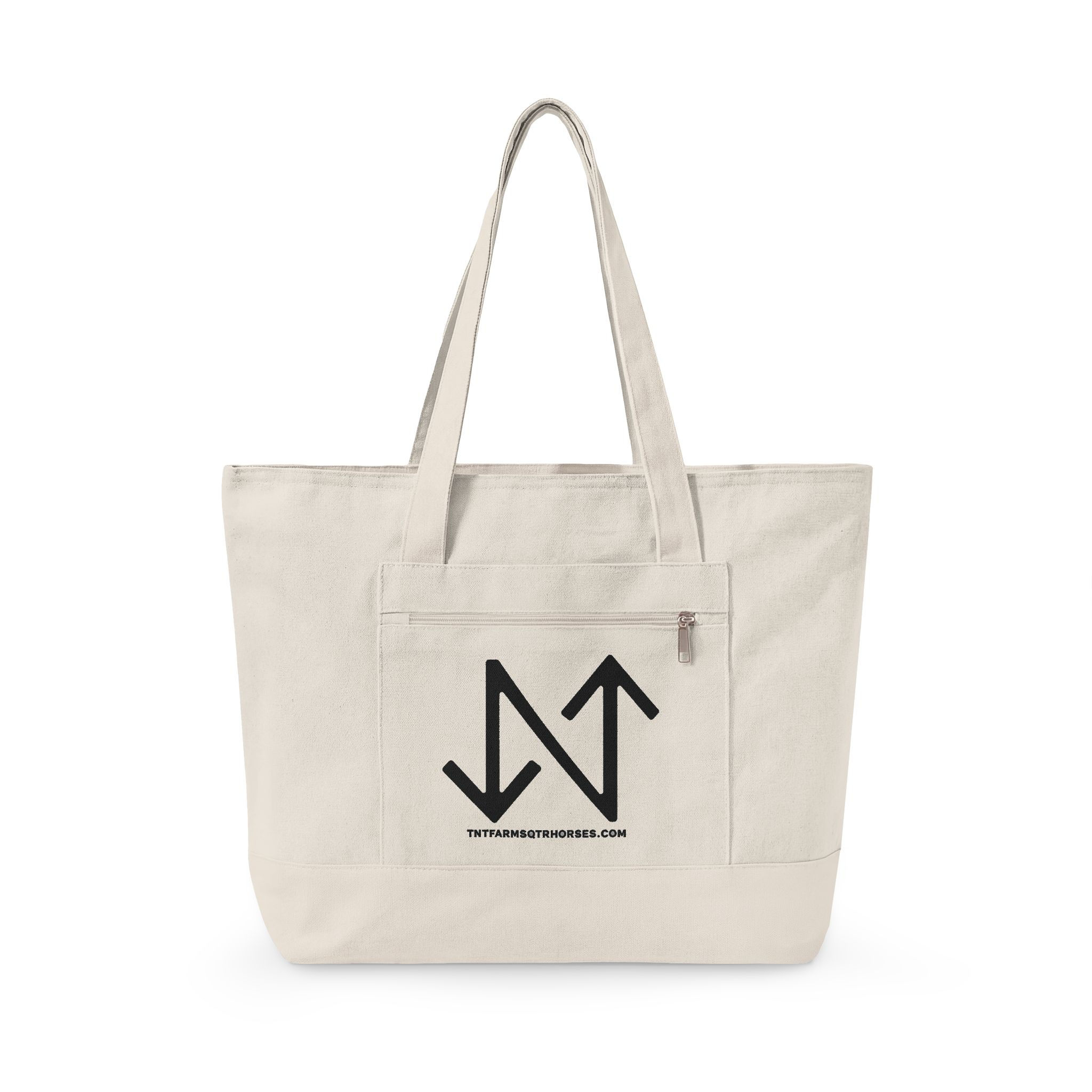 Canvas Tote Bag with Distressed Arrow Logo – Rugged Everyday Market Tote