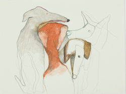 auf der Wiese, wvz 73 2013 Farbstift auf