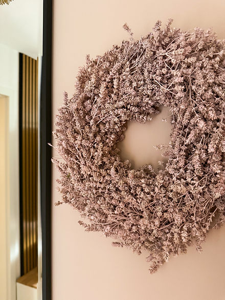 Leinenkraut Türkranz | Wandkranz Trockenblumen