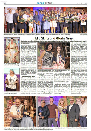 Zeitungsartikel über Michaela Hafner