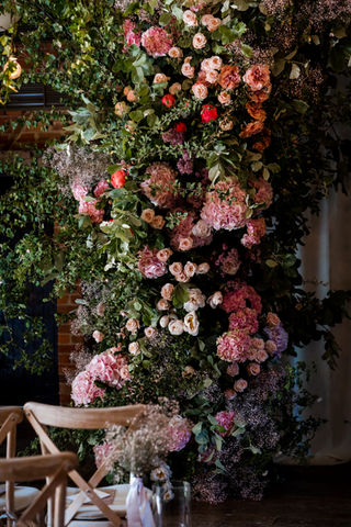 luxury wedding florals and design in brights and pinks