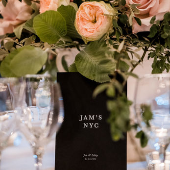 Black and Pink wedding details