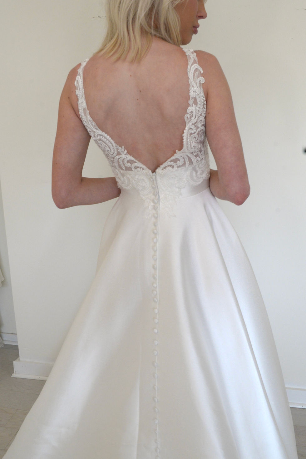Thumbnail: Mikado A Line Wedding Gown
