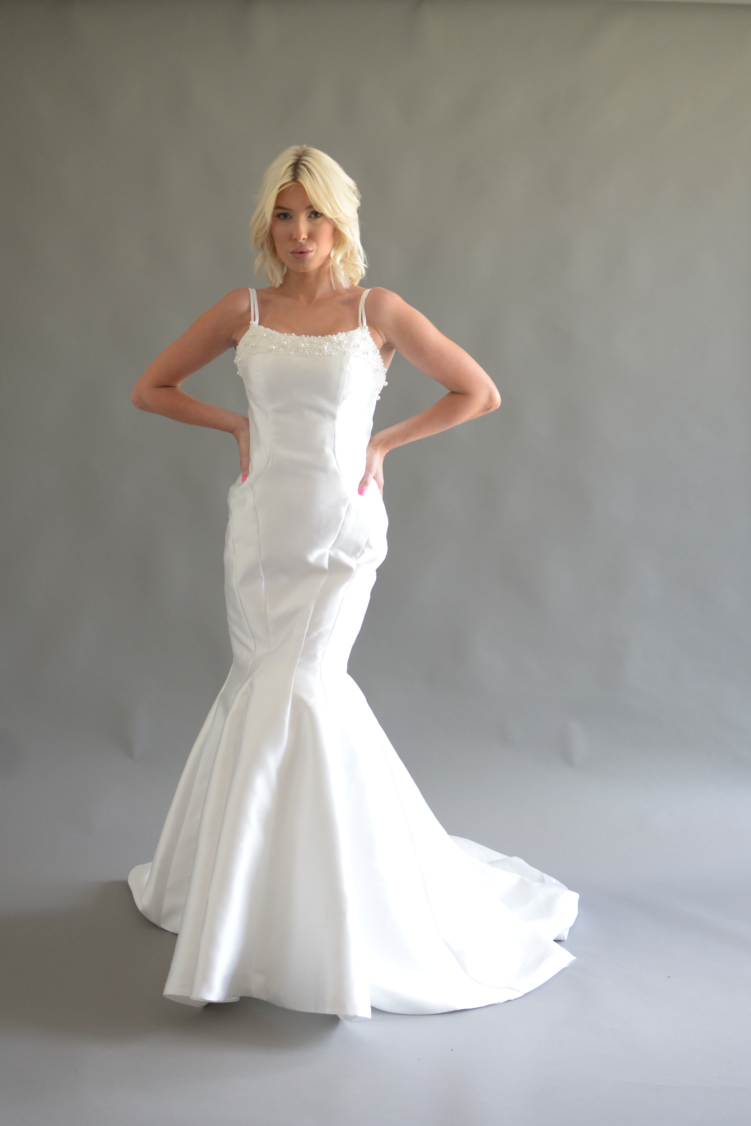 Pearl Mikado Mermaid Gown