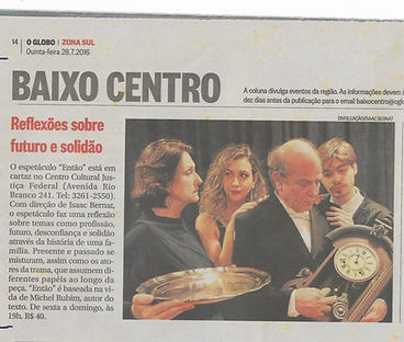 Então... (Jornal O Globo)