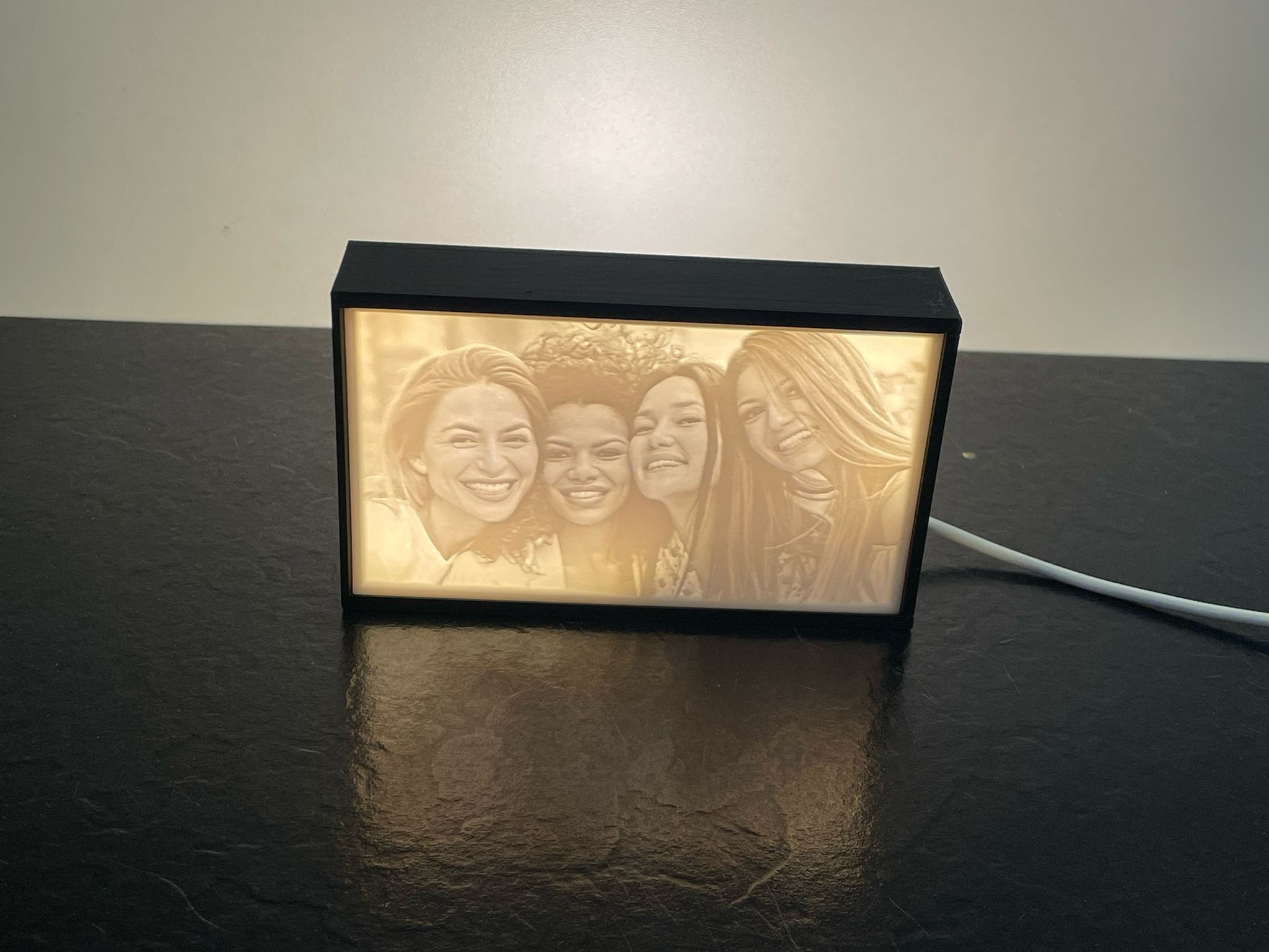 Lithophane Bild mit Rahmen (Batteriebetrieben)