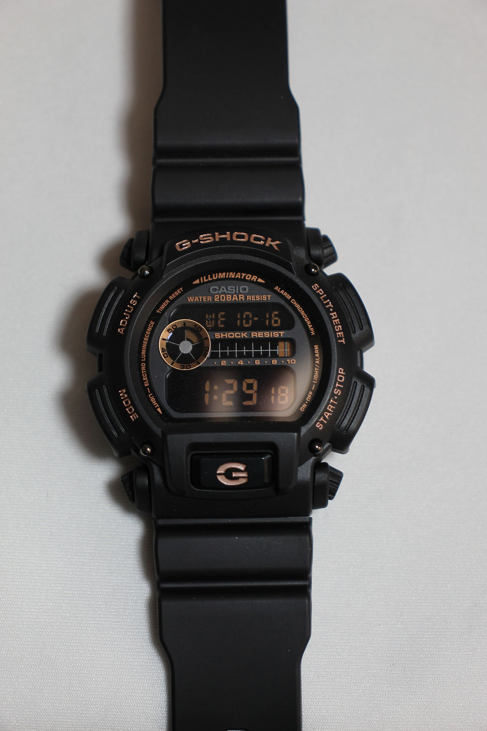 Relógio Casio Gshock digital detalhes rose pulseira borracha
