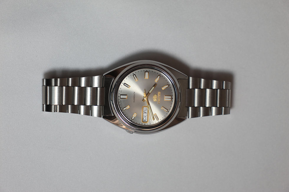 Miniatura: Relógio Seiko automático mostrador cinza index branco