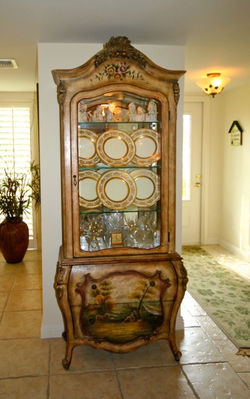 Hand Painted China Cabinet