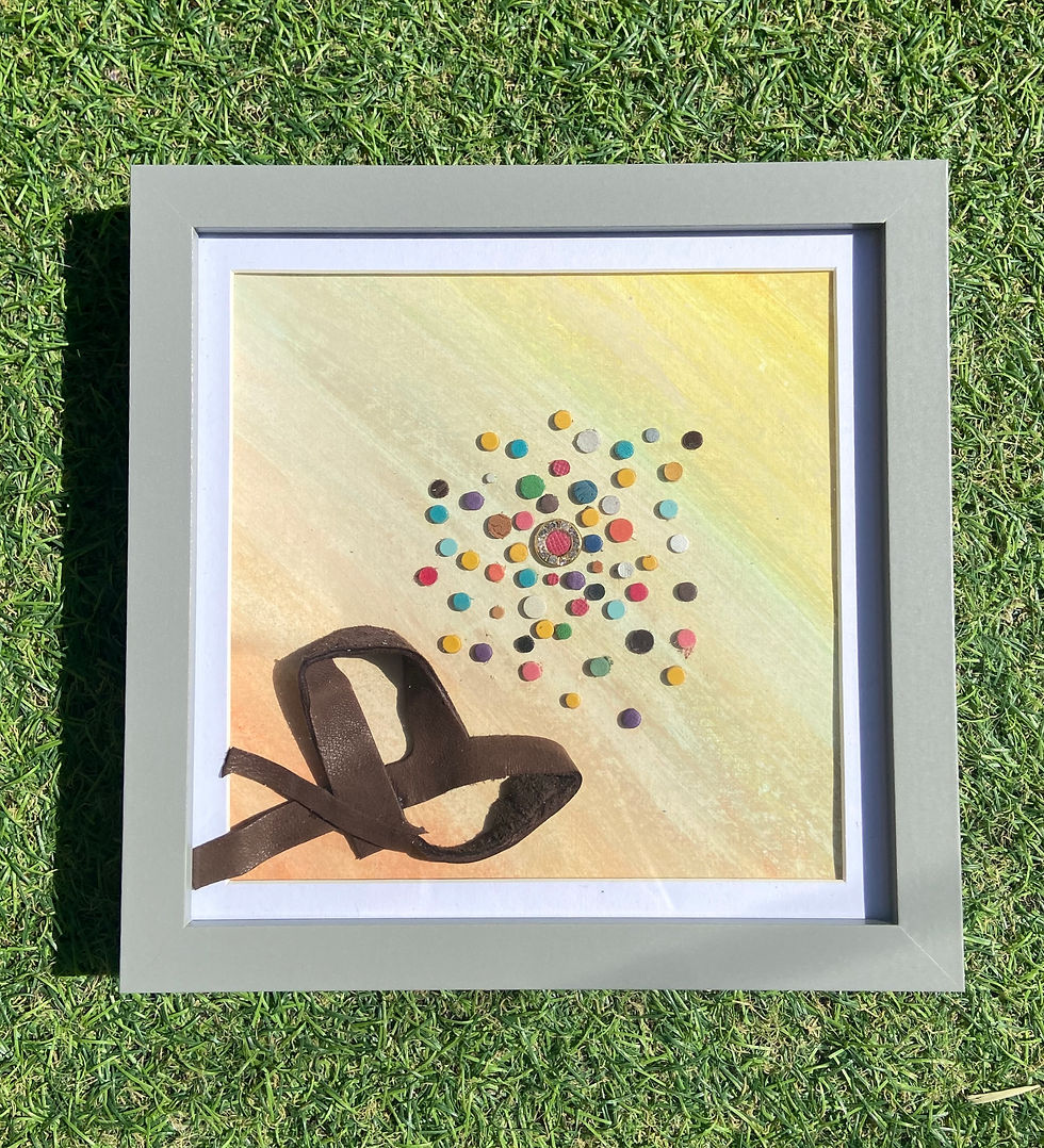 Thumbnail: Leather Wall Art (A beautiful life, enjoying every moment )