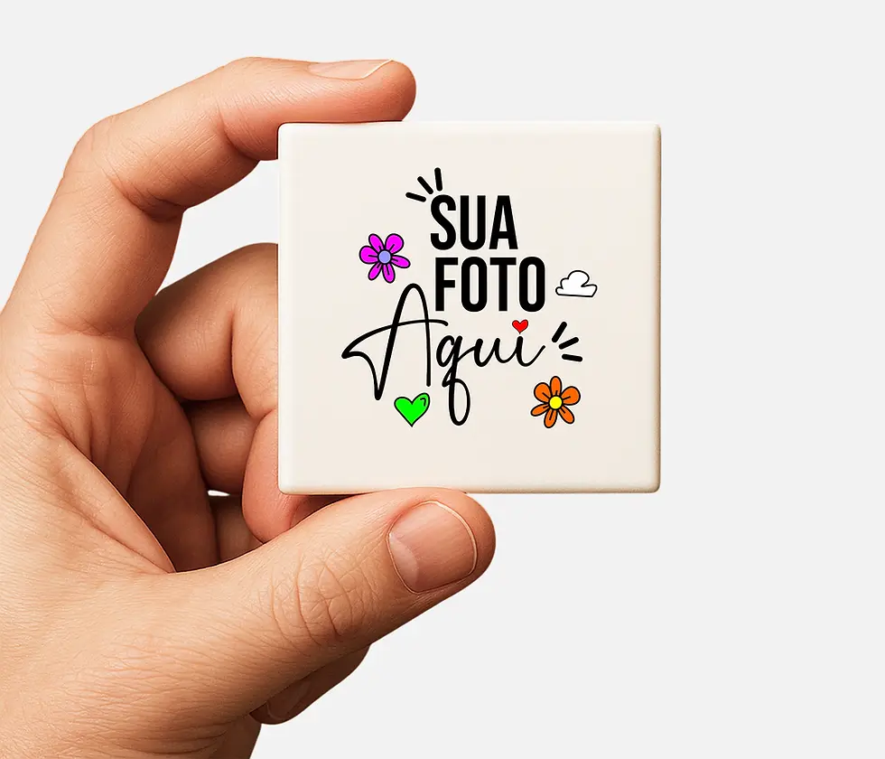 Azulejo Personalizado com Imã 45x45 mm mockup informativo de tamanho do produto