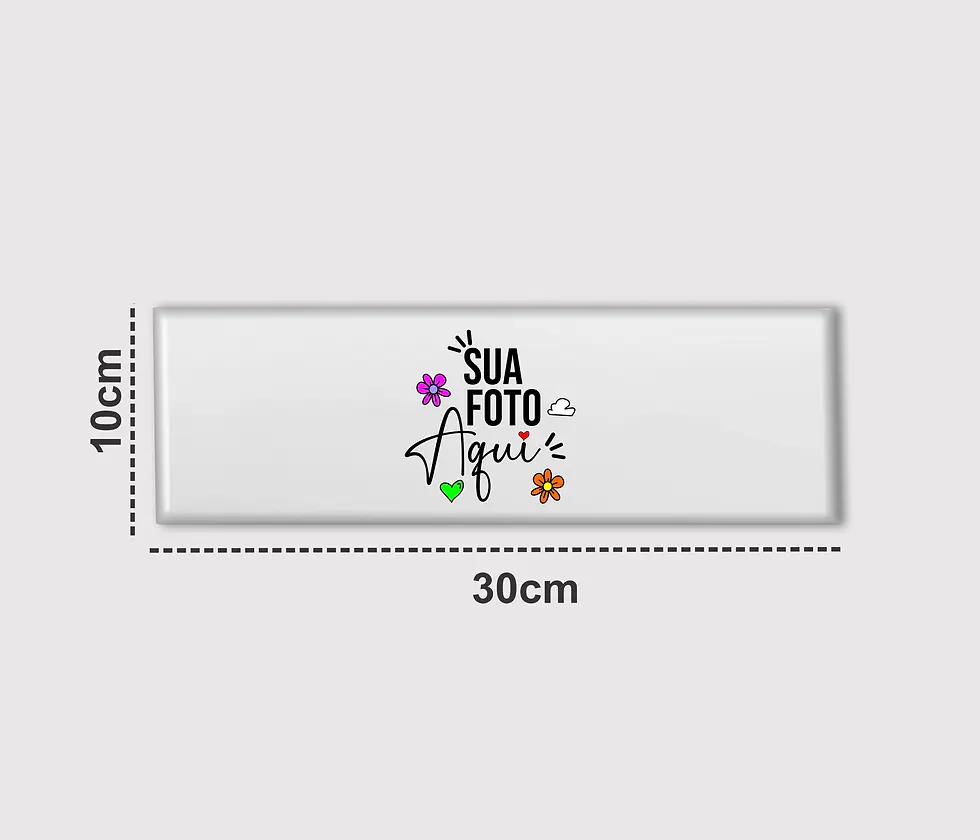 Azulejo Personalizado 10x30 cm mockup informativo de tamanho do produto