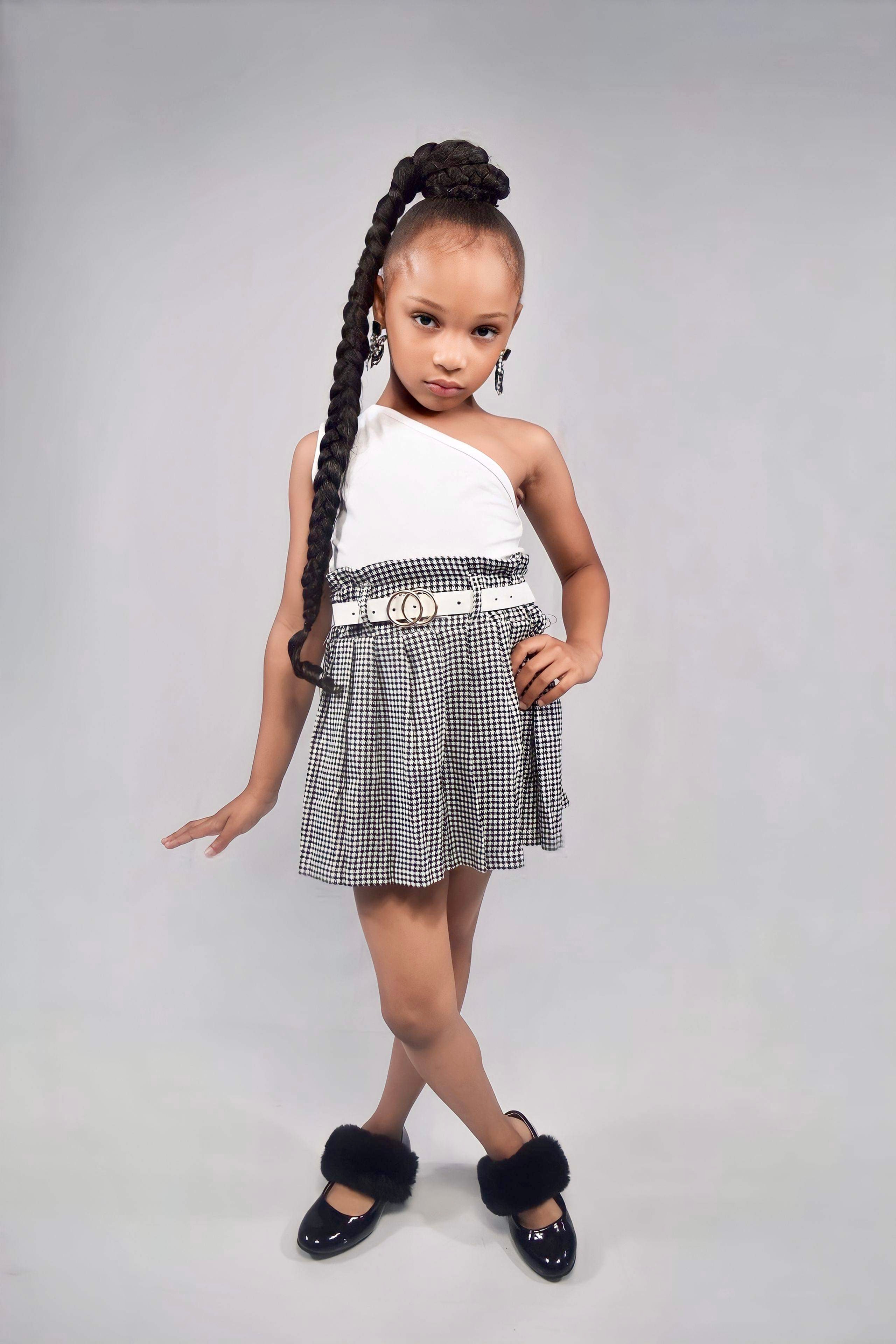 Class In Session Houndstooth Skirt Set