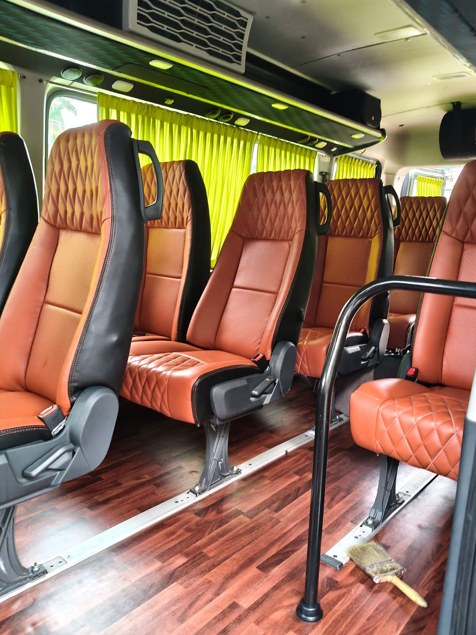 Force Urbania 10+1 AC tempo traveller interior view