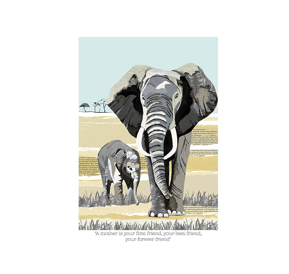 Thumbnail: Custom Elephant Art with Personalised Phrases