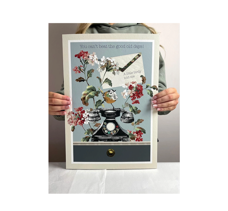 Thumbnail: Bird and Telephone Collage