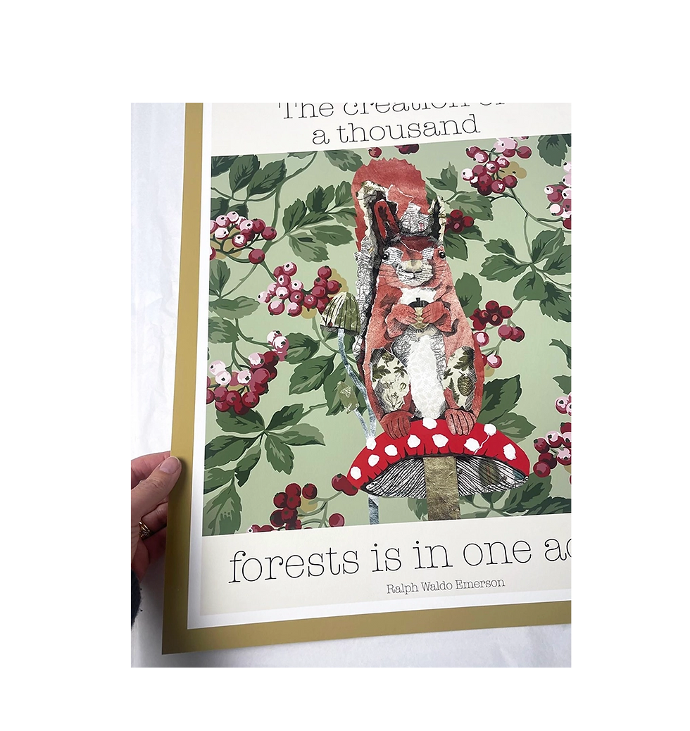 Thumbnail: Squirrel and Nature Collage