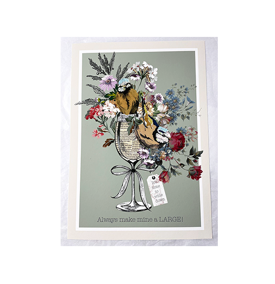 Thumbnail: Birds and Flowers Collage Art