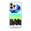 Thumbnail: Phone case with art of a blue skull and graffiti text, Feddo.