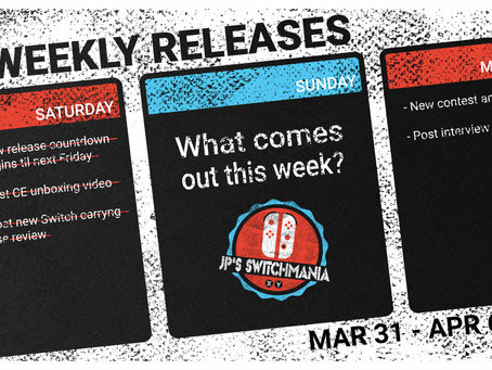 Week of March 31st, 2019 Nintendo Switch Physical Releases & Limited Preorders