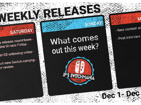 Week of December 1st, 2019 Nintendo Switch Physical Releases & Limited Preorders