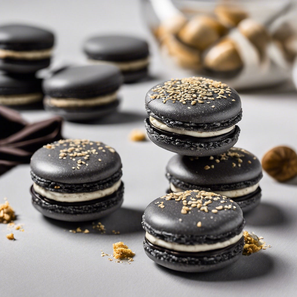Sesame Elegance Macaron