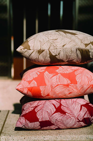 Mosaroma Pillows made with Axroma Mackintosh Solution-Dyed Olefin