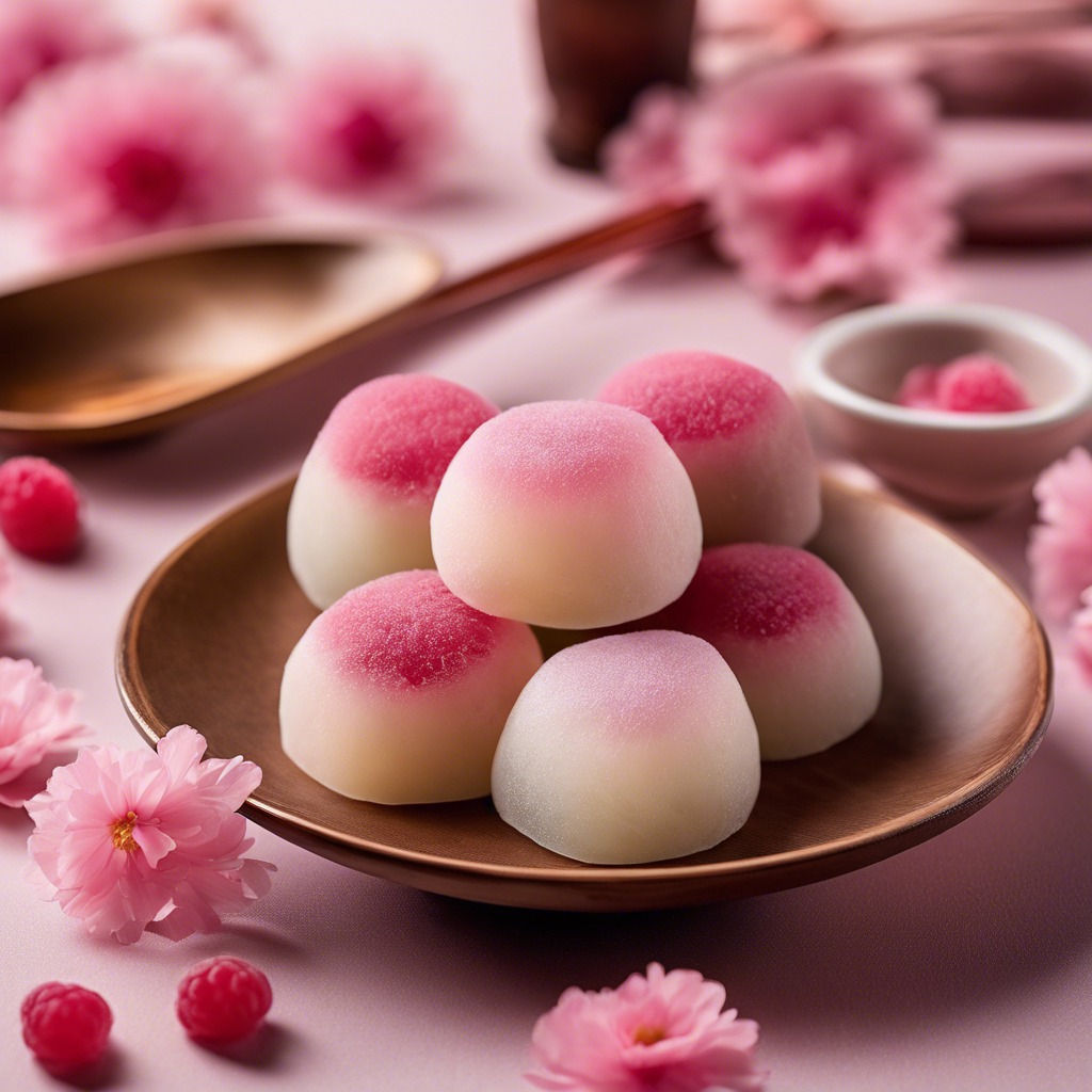 Raspberry Sakura Mochi Delight