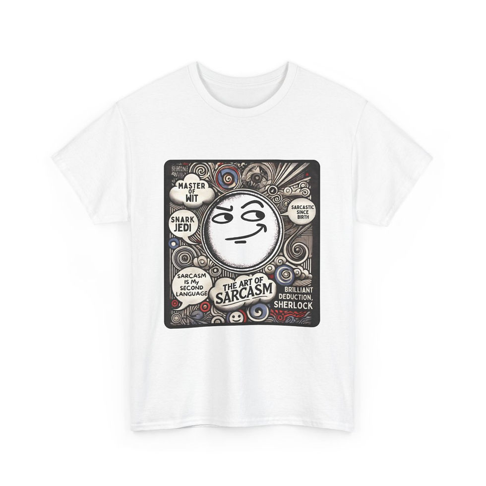 Thumbnail: "The Art of Sarcasm" Unisex Heavy Cotton Tee – A Masterpiece in Casual Mockery