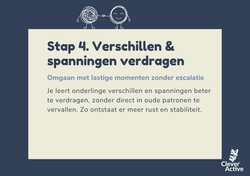Stap 4 Verschillen en spanningen verdragen
