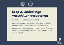 Stap 2 Onderlinge verschillen accepteren