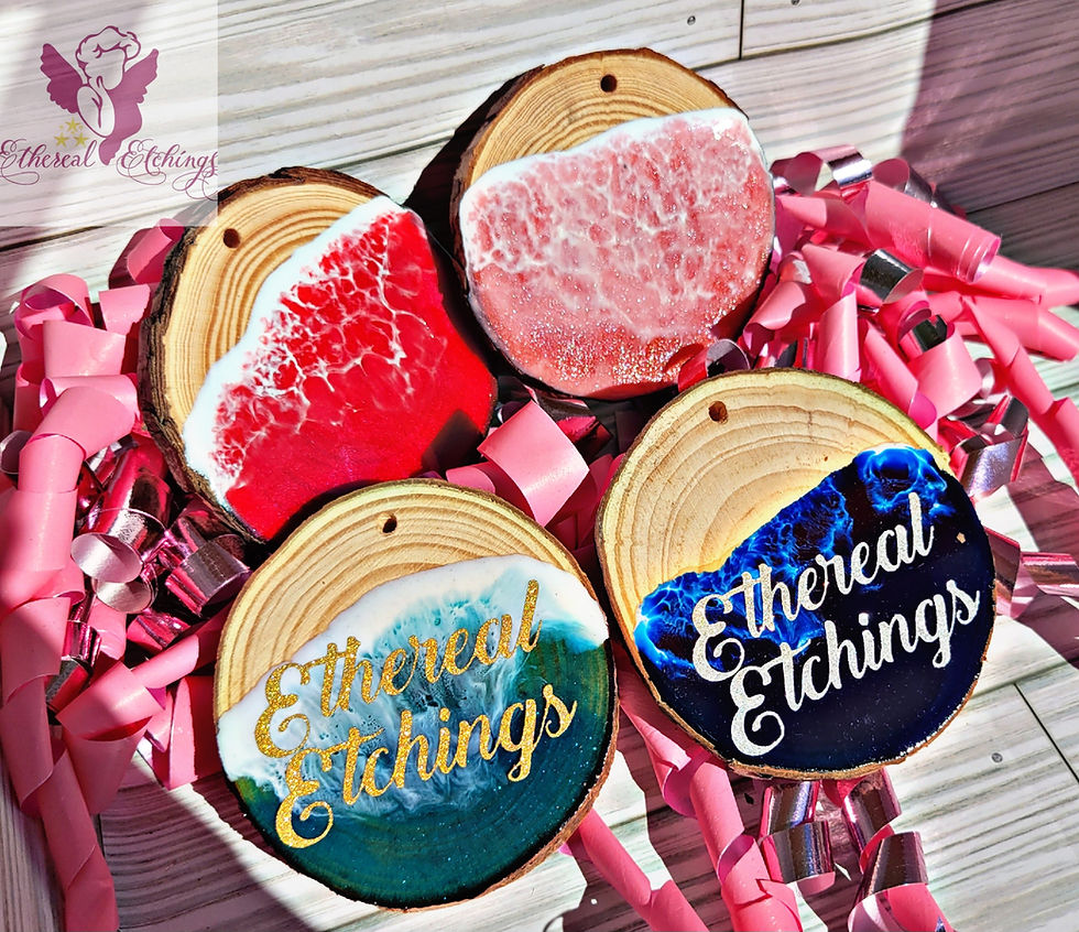 Thumbnail: Wood & Resin Ornaments