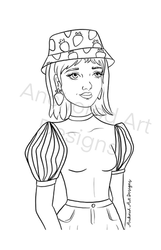 Strawberry Shortcake Coloring Page - Anchored Art Designs