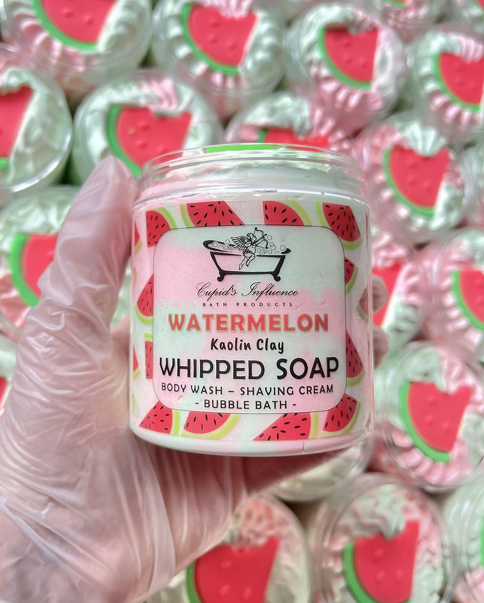Thumbnail: Watermelon Bath Gift Set | Whipped Soap & Exfoliating Soap Filled Sponge